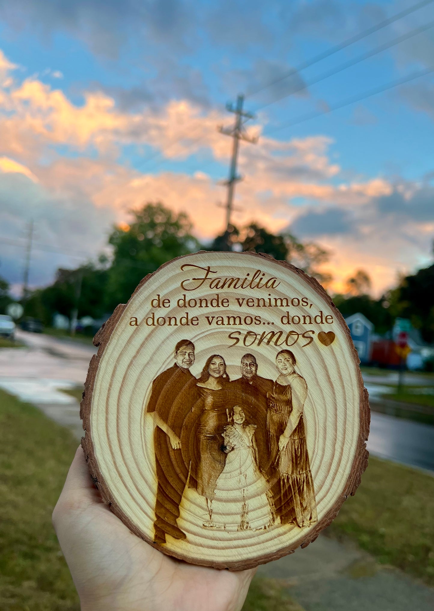 Photo On Wood Round