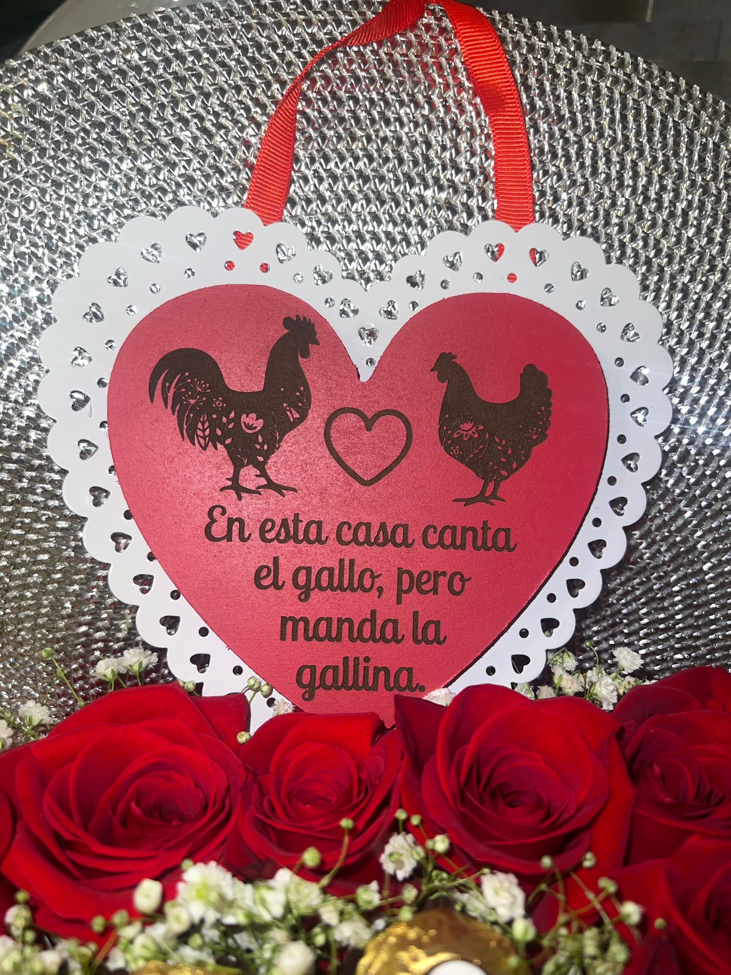 Corazón Rojo Gallo/Gallina ♥️