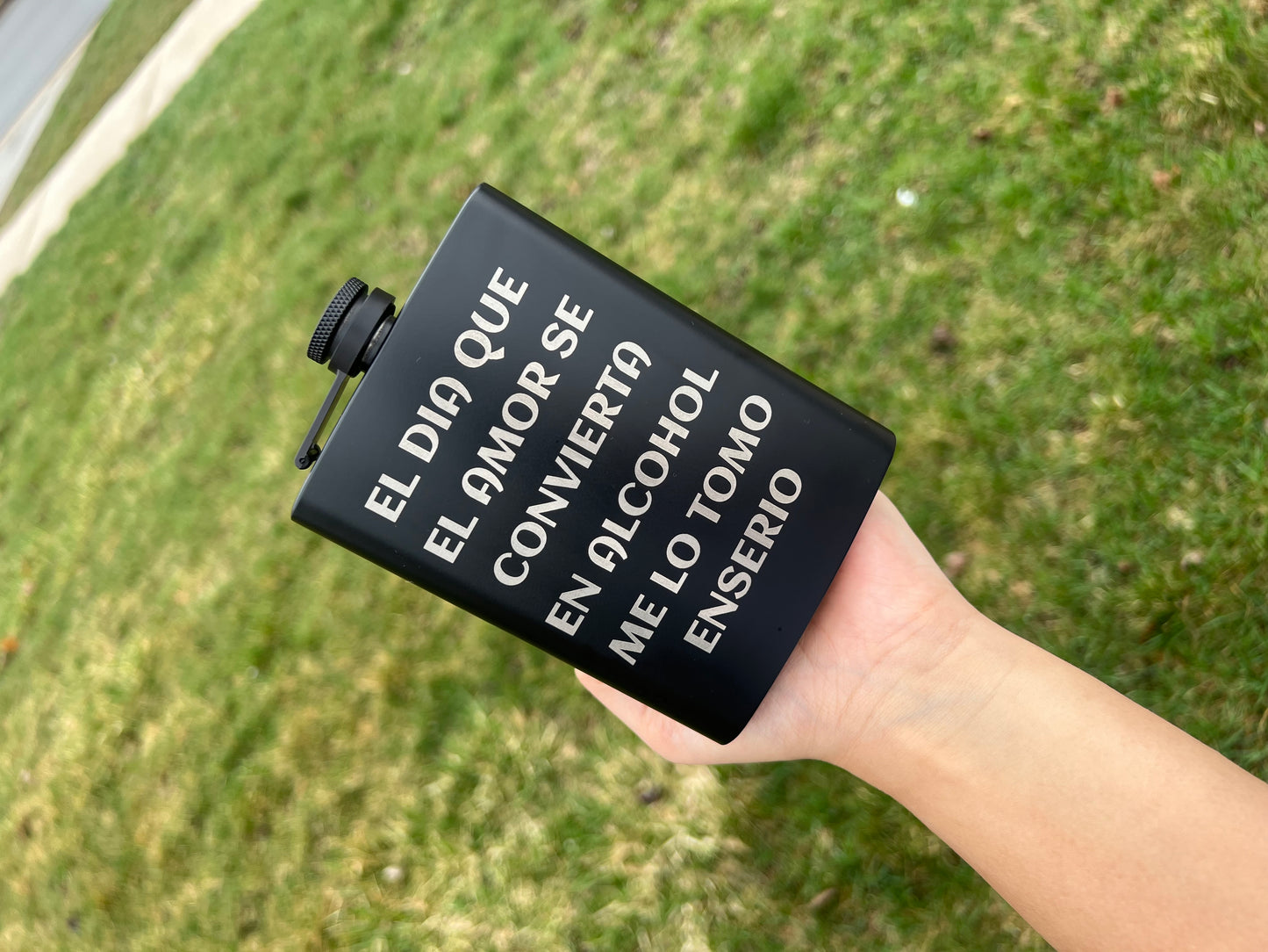 Engraved Flask