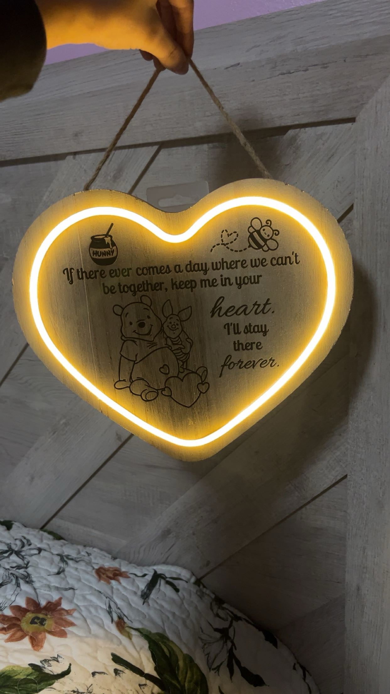 Pooh light up heart