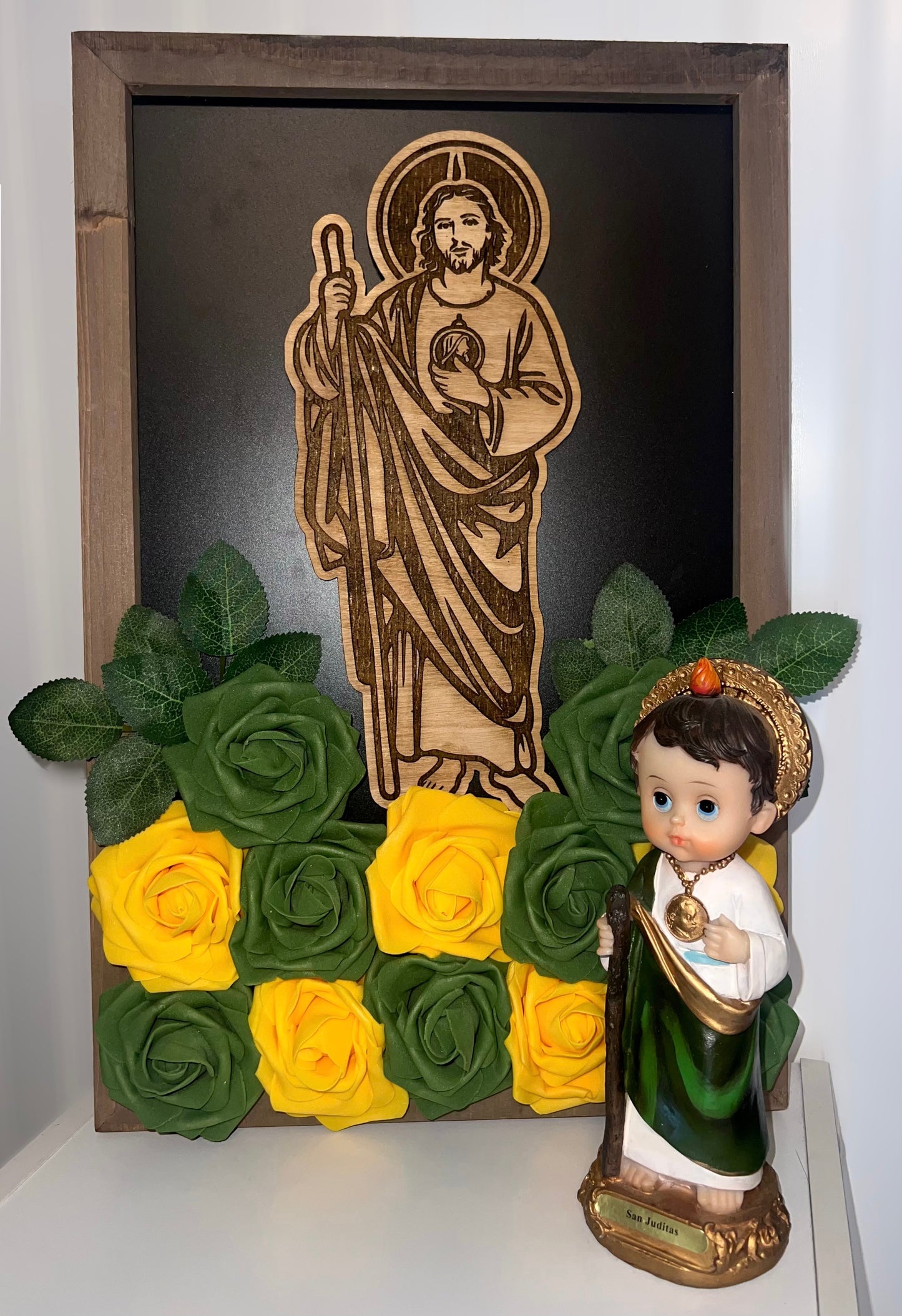 San Judas Frame w/ Roses