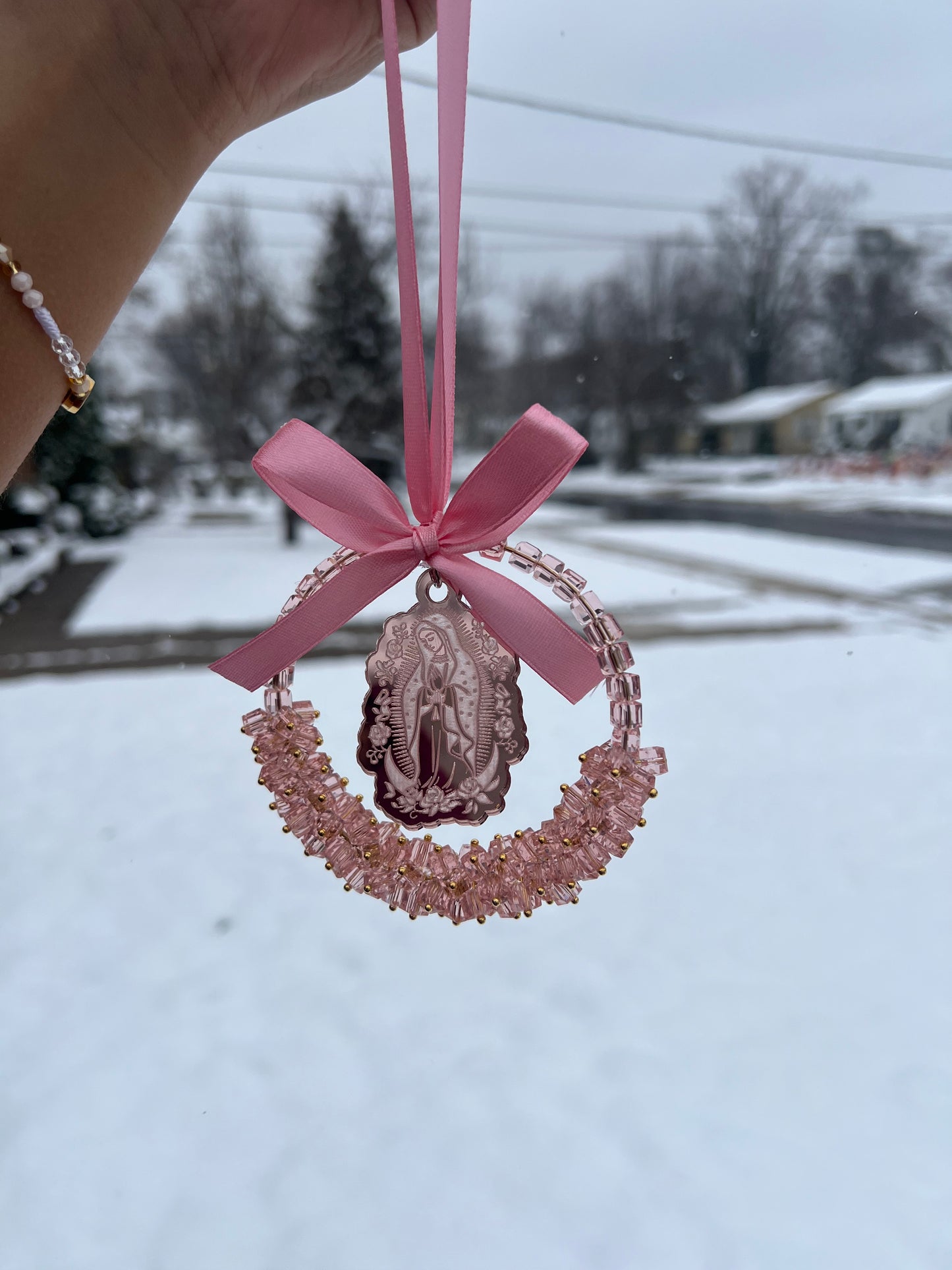 Virgencita car charm