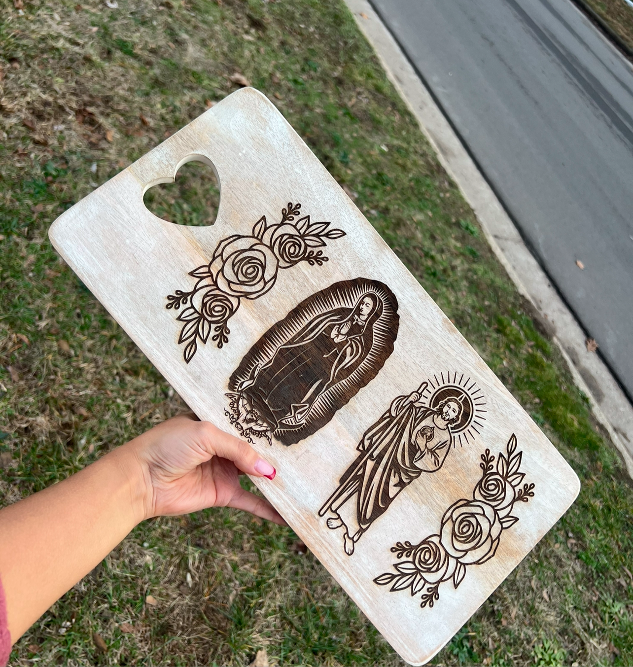 Virgen & San Judas footed tray