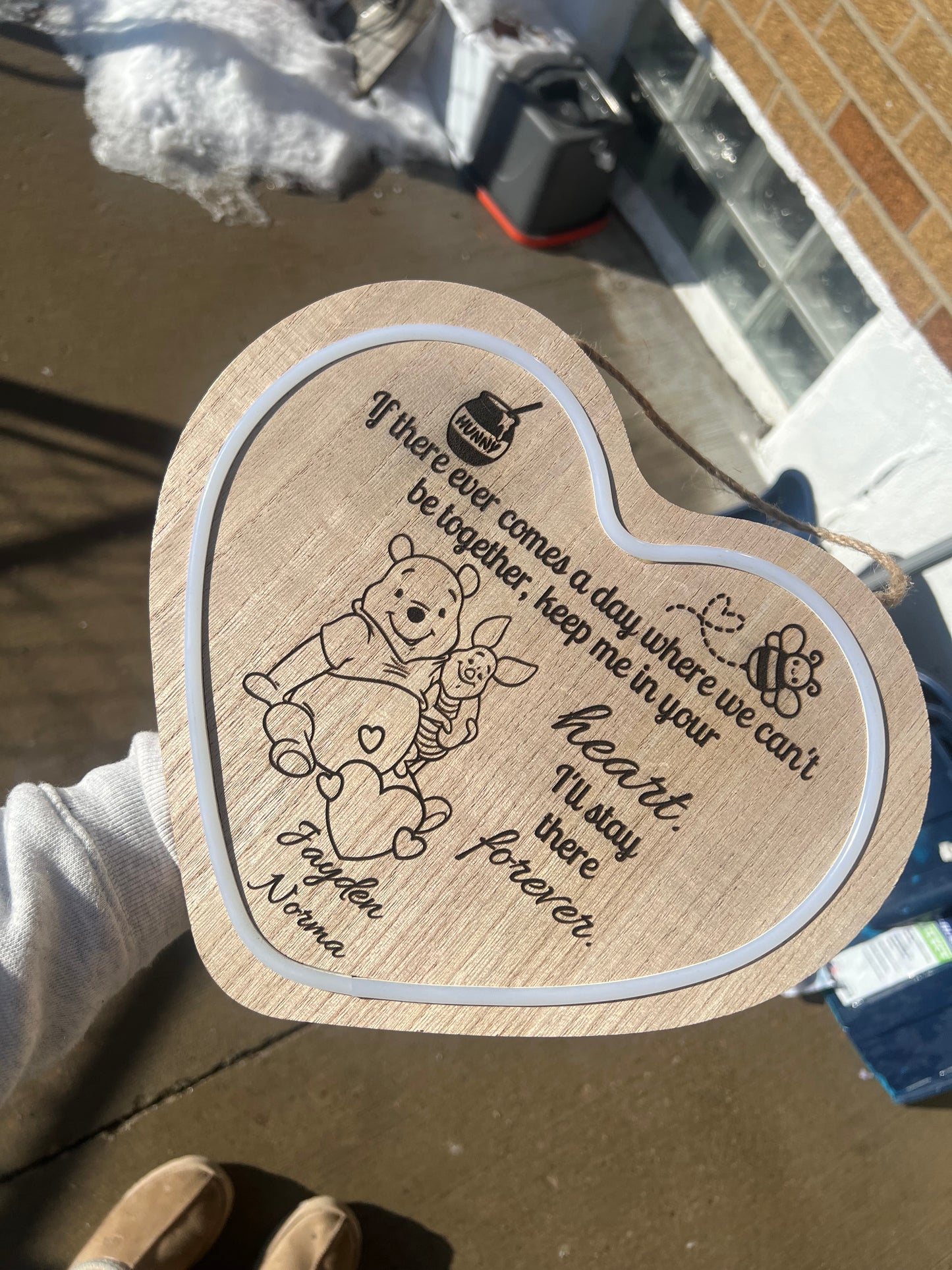 Pooh light up heart