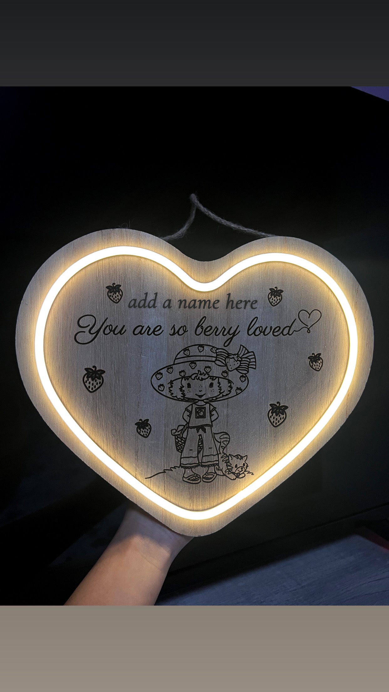 Strawberry SC light up heart