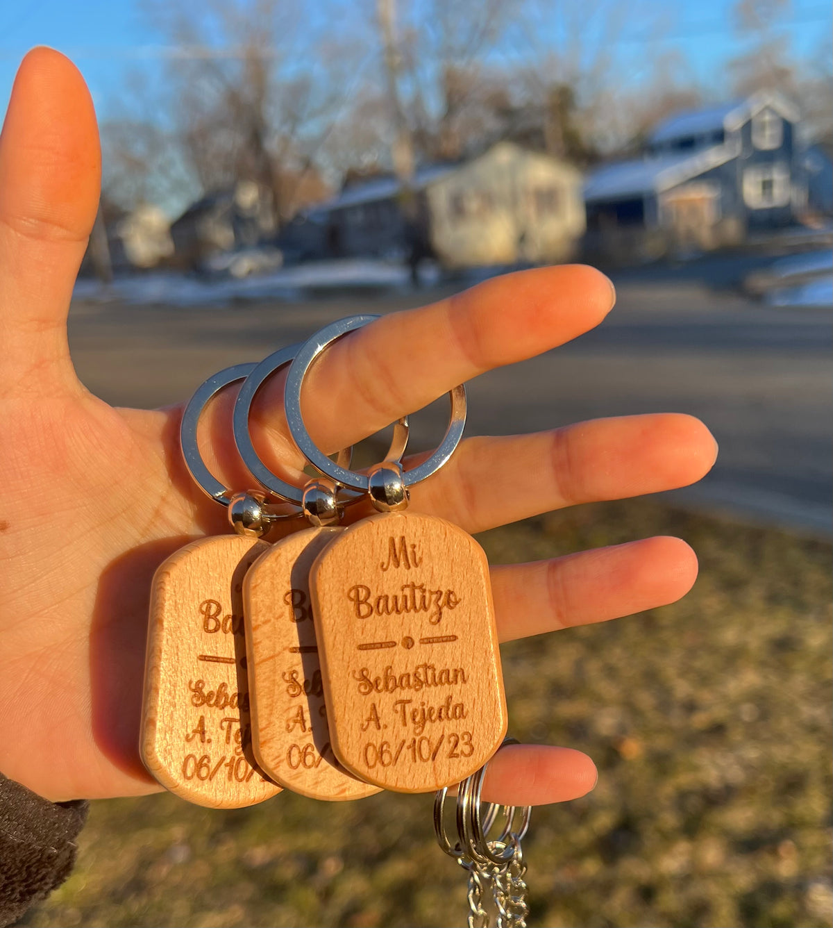 12 Custom Oval Keychains