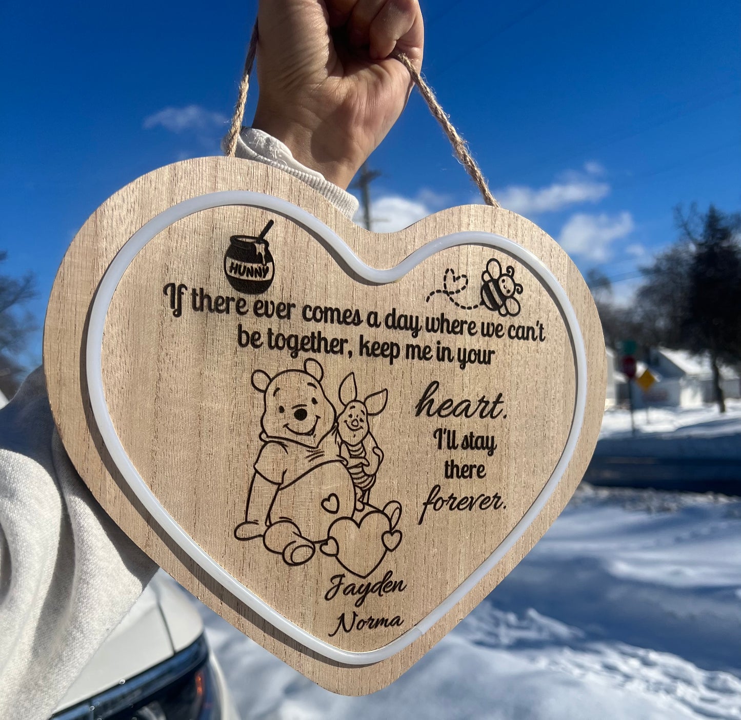 Pooh light up heart
