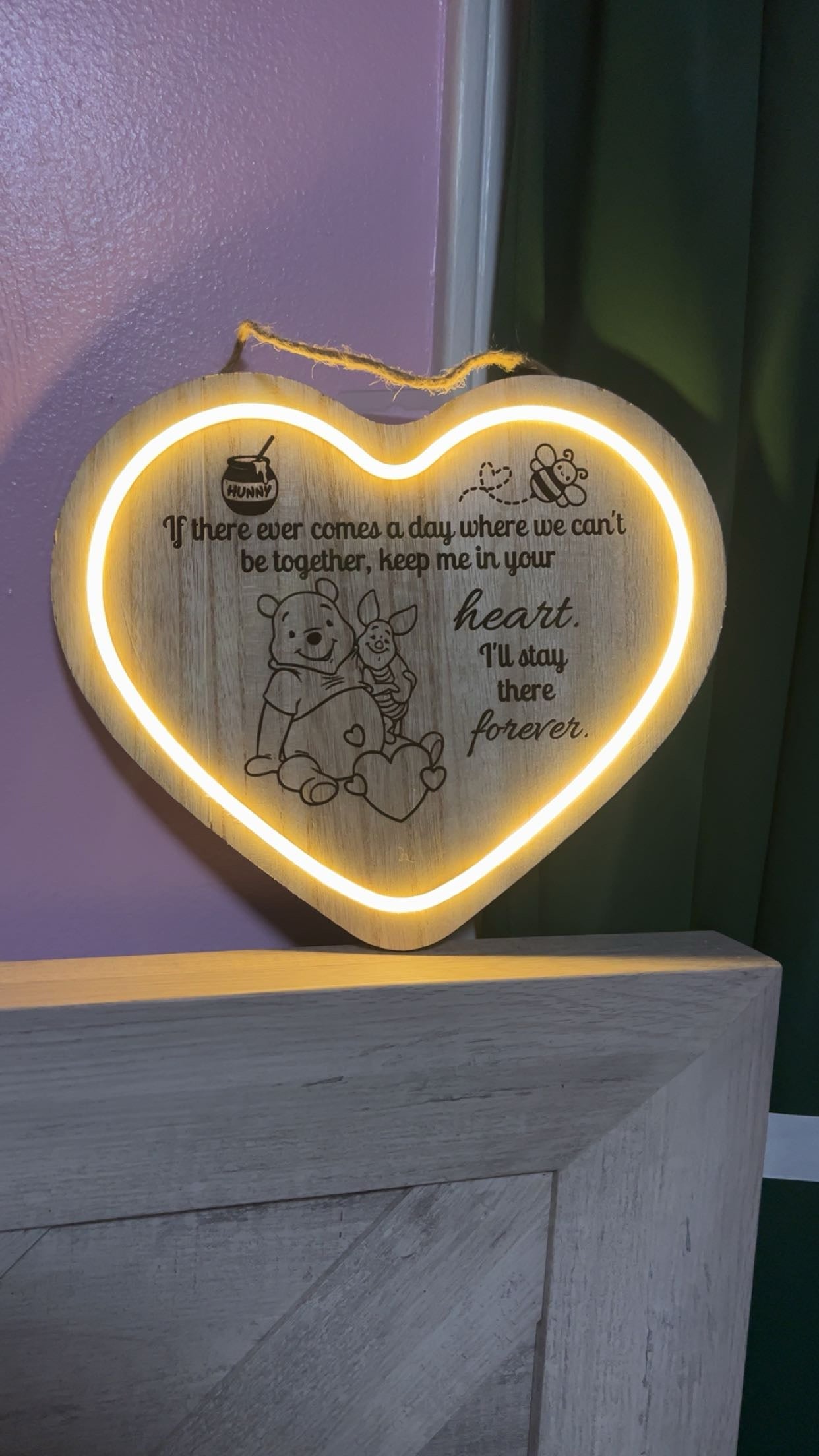 Pooh light up heart
