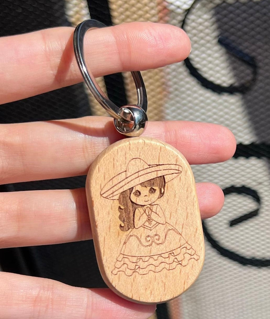 12 Custom Oval Keychains
